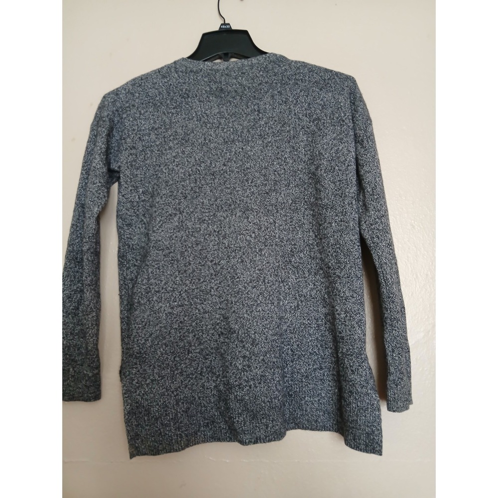 Aqua Sweater XS 100 Cashmere Crew Neck Cozy Layers Grey Pullover - Picture 6 of 11